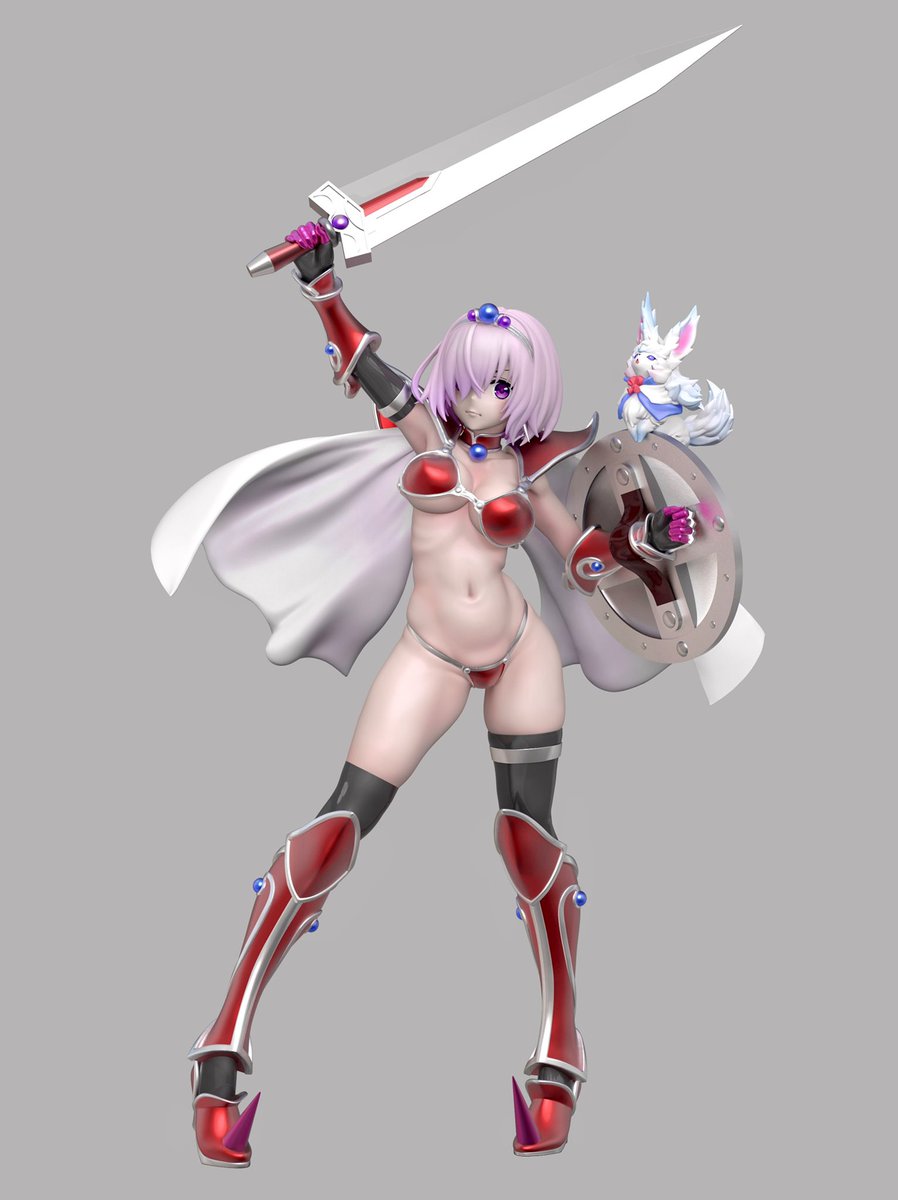 グリズリーパンダ ブレイブマシュ FGO ガレージキット エリザベートさんにお借りしました // 【FGO ブレイブマシュ】 の