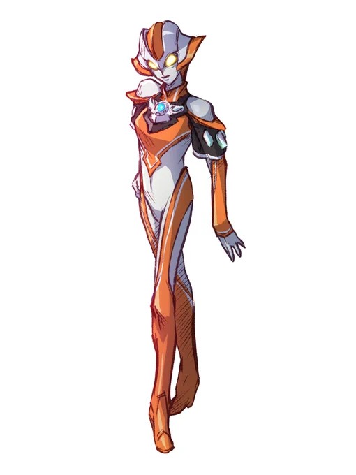 グリージョさん、ラクガキ。本編よりちょっと大人になった感じで… #ジェネスタ #ウルトラマンルーブ