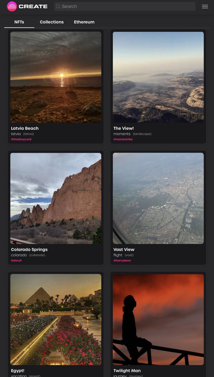 Love looking at all the pictures appearing on <a href="/MandoxCreate/">CREATE | NFT Marketplace</a> from all over the world.

Big things on the way.

#Mandox <a href="/Wire_Blockchain/">Wire Network</a> #CreateNFTCamera