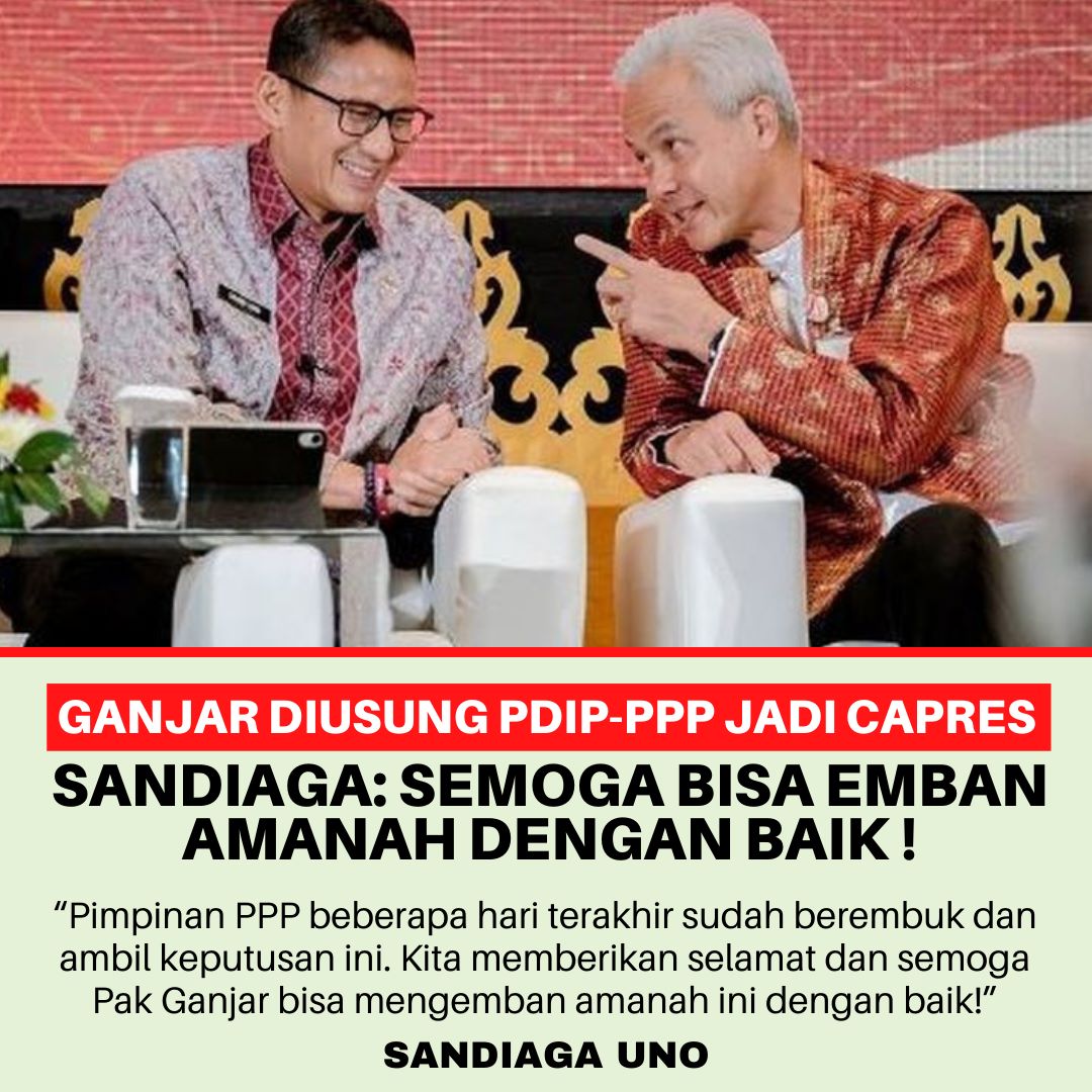 Kami47824014's tweet photo. PPP resmi dukung Ganjar, begini respon Pak Sandi

Investor ウソップ 衝撃動画 #KangenAladin シャトルバス フォッサマグナ Pledis 超過勤務 #王様のブランチ fajri 真凜ちゃん Jokowi ワンピースオンアイス #甲虫王者ムシキング Arya Stark 精神的損害 Tシャツ売り切れ Kapolres https://t.co/OEIUqrZ2e5