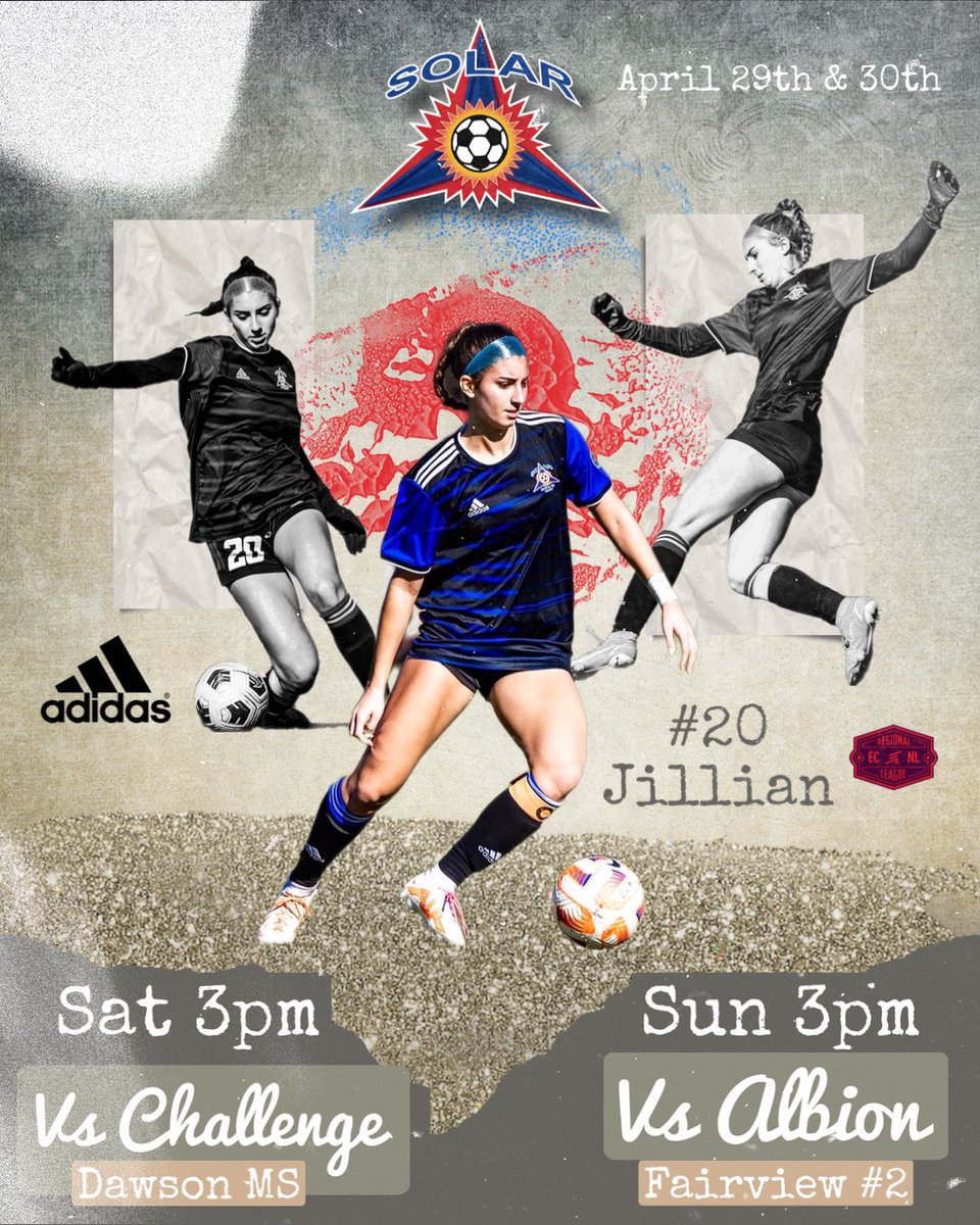 2 games on the schedule for this weekend. JJ is ready. Are you?

 Saturday vs Challenge at 3pm at Dawson Middle School. Sunday vs Albion at 3pm at Fairview. 

#solarnation #wearesolar #byarsgirls #pixrguy #pixrguygraphic #solar20