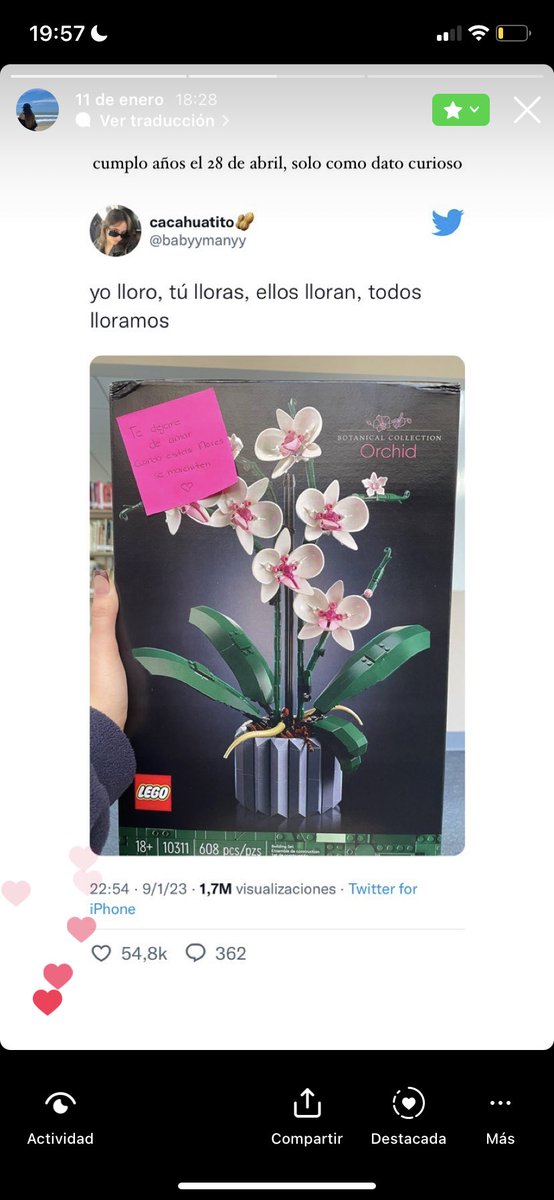 latnaaaa's tweet photo. mi novio le hizo cap a esta historia en enero, cuando ni siquiera hablábamos y ni el ni yo sabíamos que estaríamos enamorados; hoy es mi cumpleaños y lo recordó, la importancia de la atención siempre me hará el corazón chiquito💗 https://t.co/0Os9cKn3t1