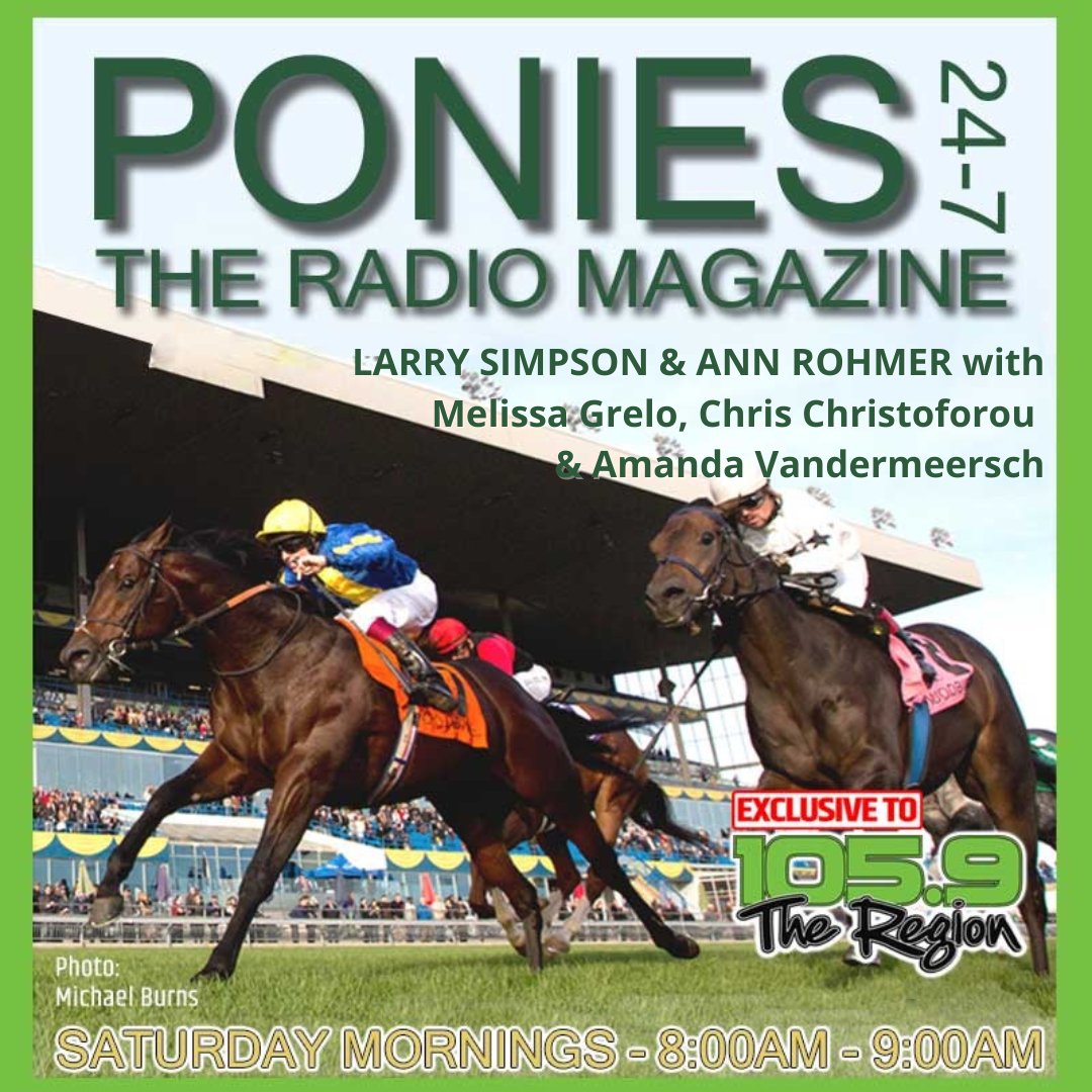 105.9 The Region (@1059theregion) on Twitter photo Off to the races with <a href="/Ponies247/">Ponies 24-7</a> this morning at 8AM! Joining Larry Simpson & #AnnRohmer: <a href="/melissagrelo/">Melissa Grelo</a> and her love of horses, new <a href="/Cdn_HallofFame/">Horse Racing Hall</a> inductee Chris Christoforou <a href="/WoodbineSB/">Woodbine Mohawk Park</a> and winning apprentice jockey Amanda Vandermeersch š Off to the races with <a href="/Ponies247/">Ponies 24-7</a> this morning at 8AM! Joining Larry Simpson & #AnnRohmer: <a href="/melissagrelo/">Melissa Grelo</a> and her love of horses, new <a href="/Cdn_HallofFame/">Horse Racing Hall</a> inductee Chris Christoforou <a href="/WoodbineSB/">Woodbine Mohawk Park</a> and winning apprentice jockey Amanda Vandermeersch š