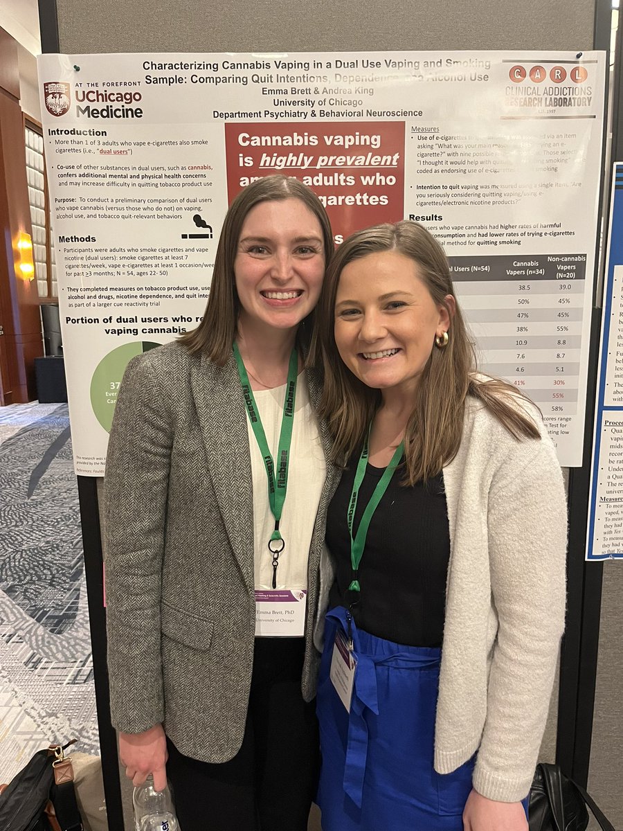 hannahappleseth's tweet photo. .@TaylorNiznik and I saw a great poster that we wanted to hear more about, turns out it was @emmabrett_phd (@thadlab alum)! So fun to meet in person 🤗 https://t.co/BEU68TLAj9