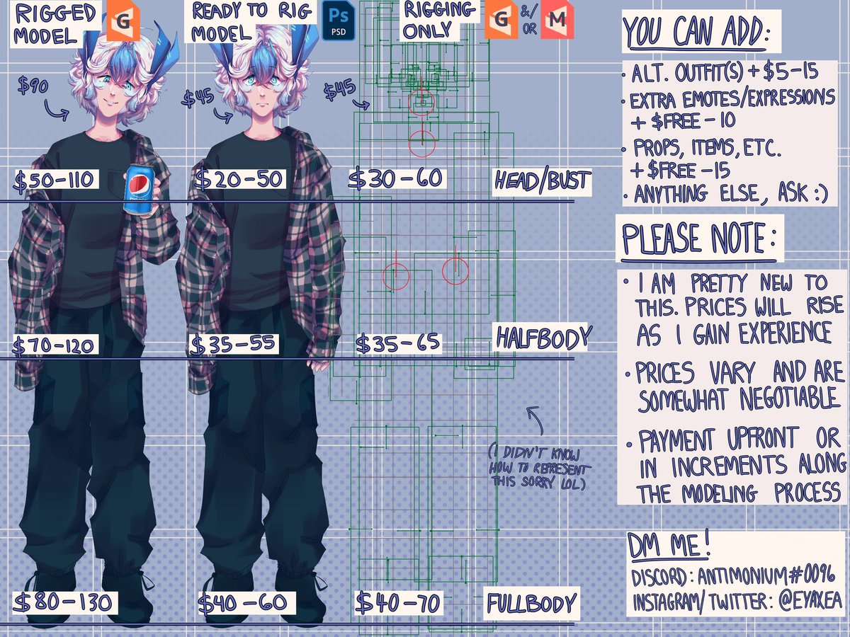 eyaxea's tweet photo. im so dead here and this is a bit old but reminder for anyone who doesn’t know me on ig that my live2d commissions are open, check it out!! #live2d #vtuber #live2dcommission https://t.co/zP6MfEBUbI