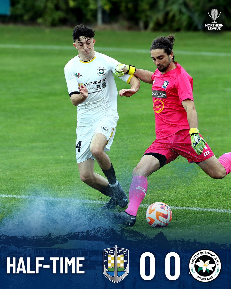 AucklandCity_FC's tweet photo. HALF TIME | 0-0
Goalless at the break here at Kiwitea Street @ESAFC with the bulk of the chances but nothing really materalising into concrete opportunities.
#ACvES #NZNationalLeague https://t.co/KYCk6lYRFb