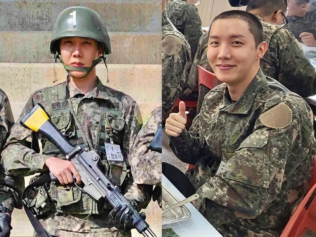 Lagretastar87's tweet photo. HOBI IN MILITARY UNIFORM 😭😭
WE MISS YOU HOBIYAH!!!! 
#JHOPE #hobi https://t.co/nqor0Mofua