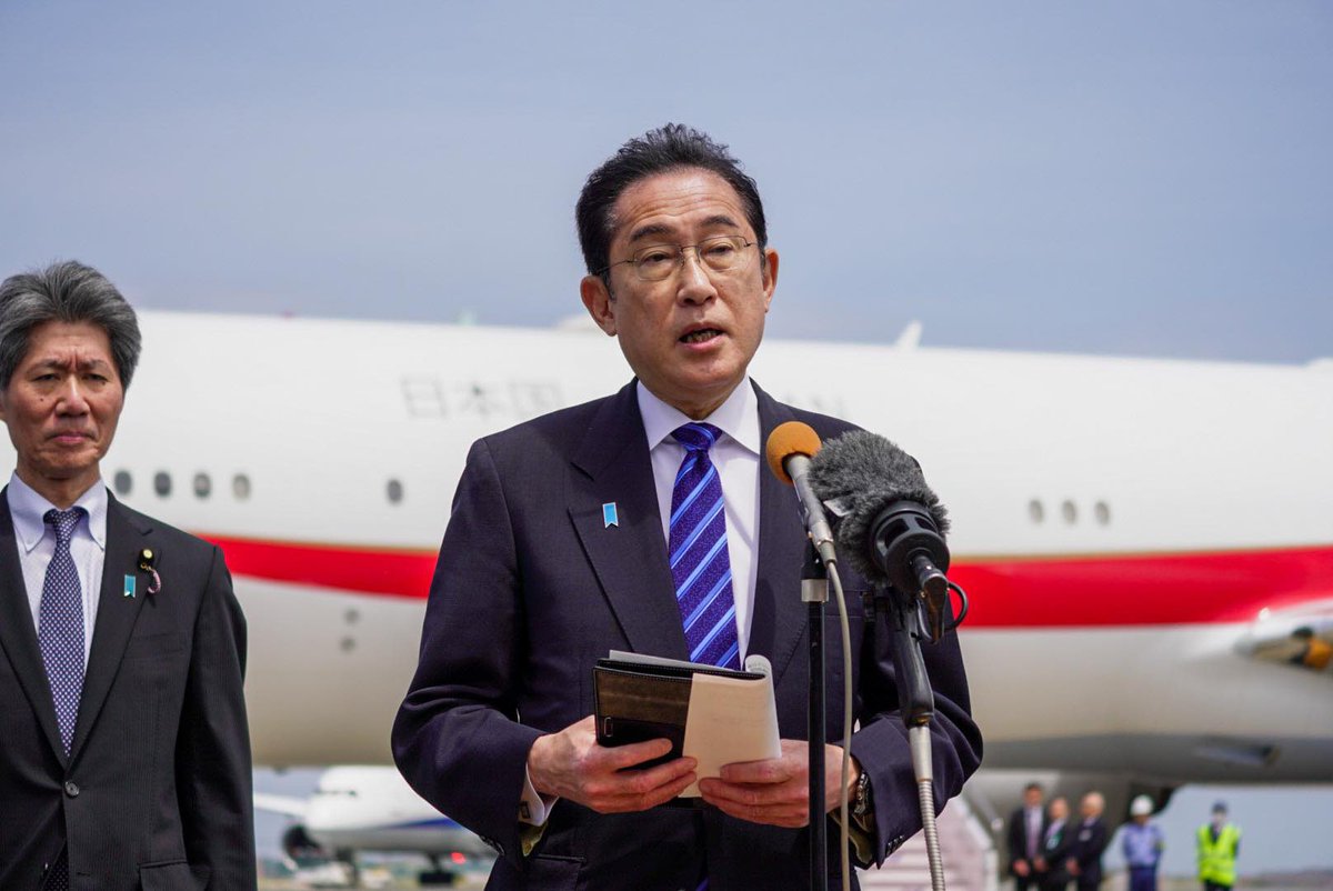 JPN_PMO's tweet photo. PM Kishida: Today I am setting off for Egypt, Ghana, Kenya, and Mozambique. With the very foundation of the international order facing jeopardy, I will deepen my discussions with the leaders of each of these countries and confirm our cooperation, and I will tie all our (1/2) https://t.co/yYFJoSY6ZK