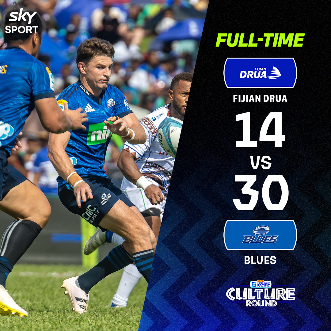 skysportnz's tweet image. Job done for @BluesRugbyTeam in Lautoka 👊🏽 

#SuperRugbyPacific #CultureRound