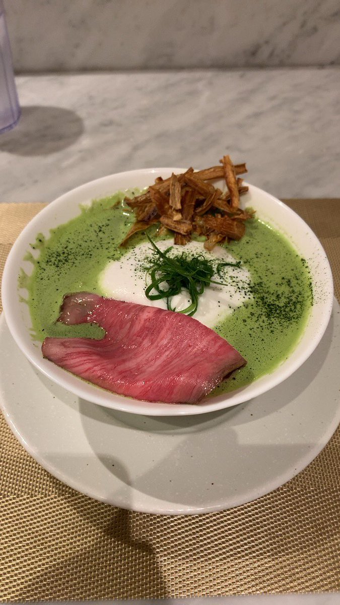 ramech1's tweet photo. メンショーサンフランシスコ@新宿
抹茶鶏白湯ラーメン https://t.co/wrP4kPh0HM