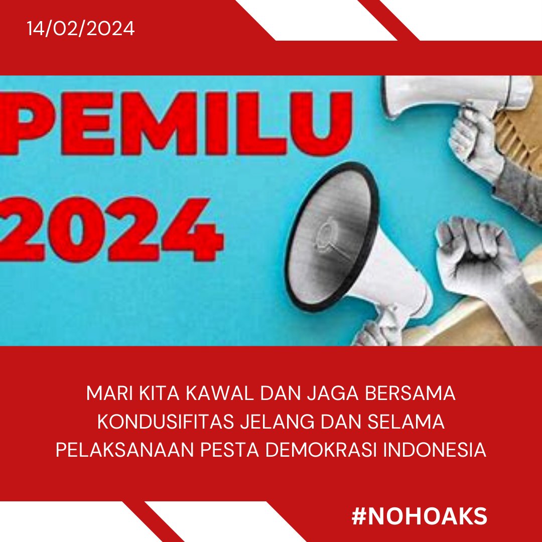 Satu_Indonesia_'s tweet photo. #pemilu2024
#pemilu2024siap
#pemilu2024sesuaitahapan
#pemiluserentak2024
#nohoax
#waspadahoaks
#notipu2 https://t.co/U0rEW6giWW