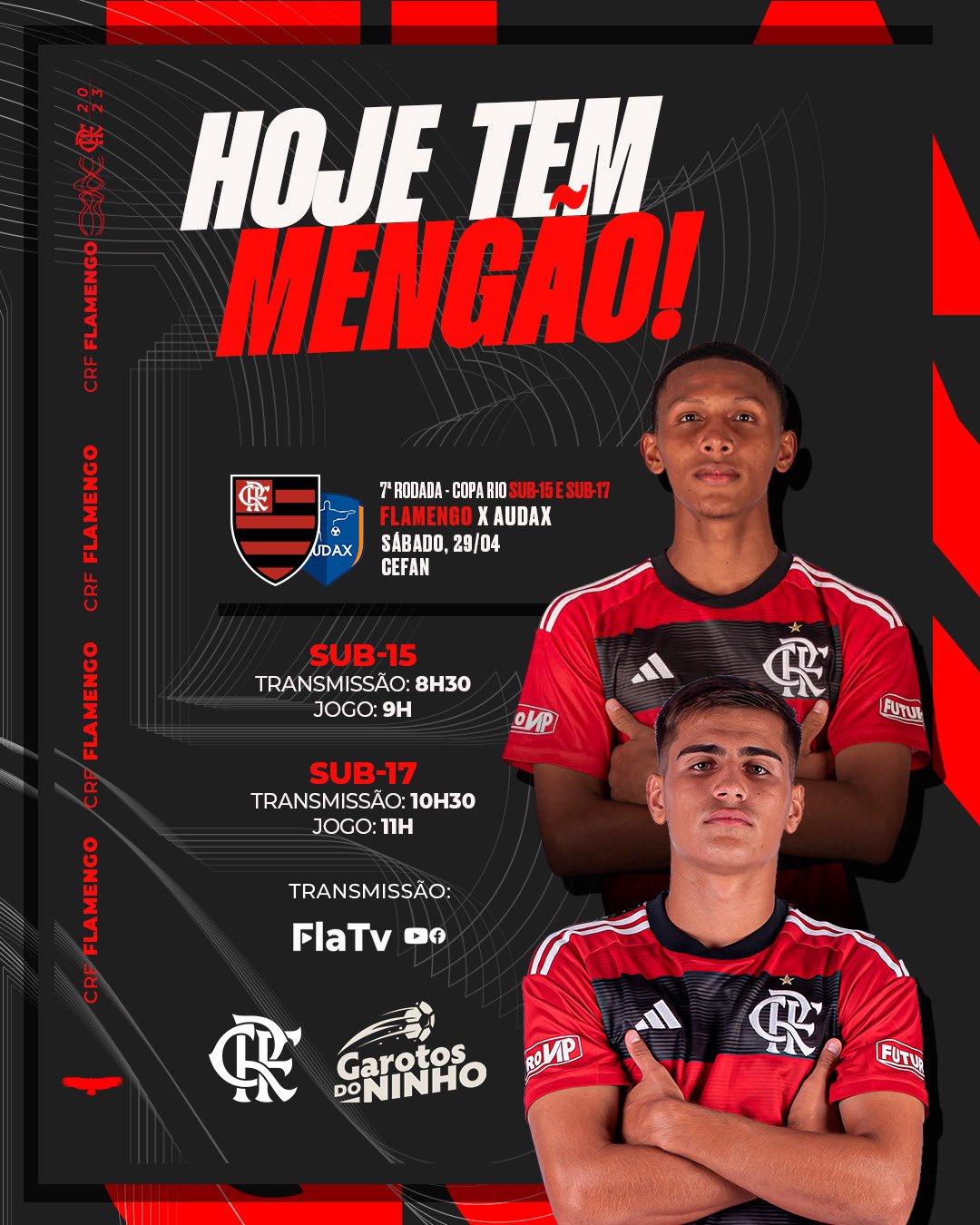 Clube de Regatas do Flamengo - Hoje tem Mengão ao vivo na #FLATV