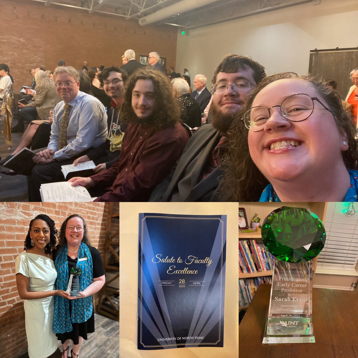 sarahamber's tweet image. Honored to share this special @UNTFacSuccess awards night with my family and esteemed colleagues. So grateful for everyone’s support along my career path! I hope I can continue to make meaningful contributions with my research partnerships. #firstgenacademic