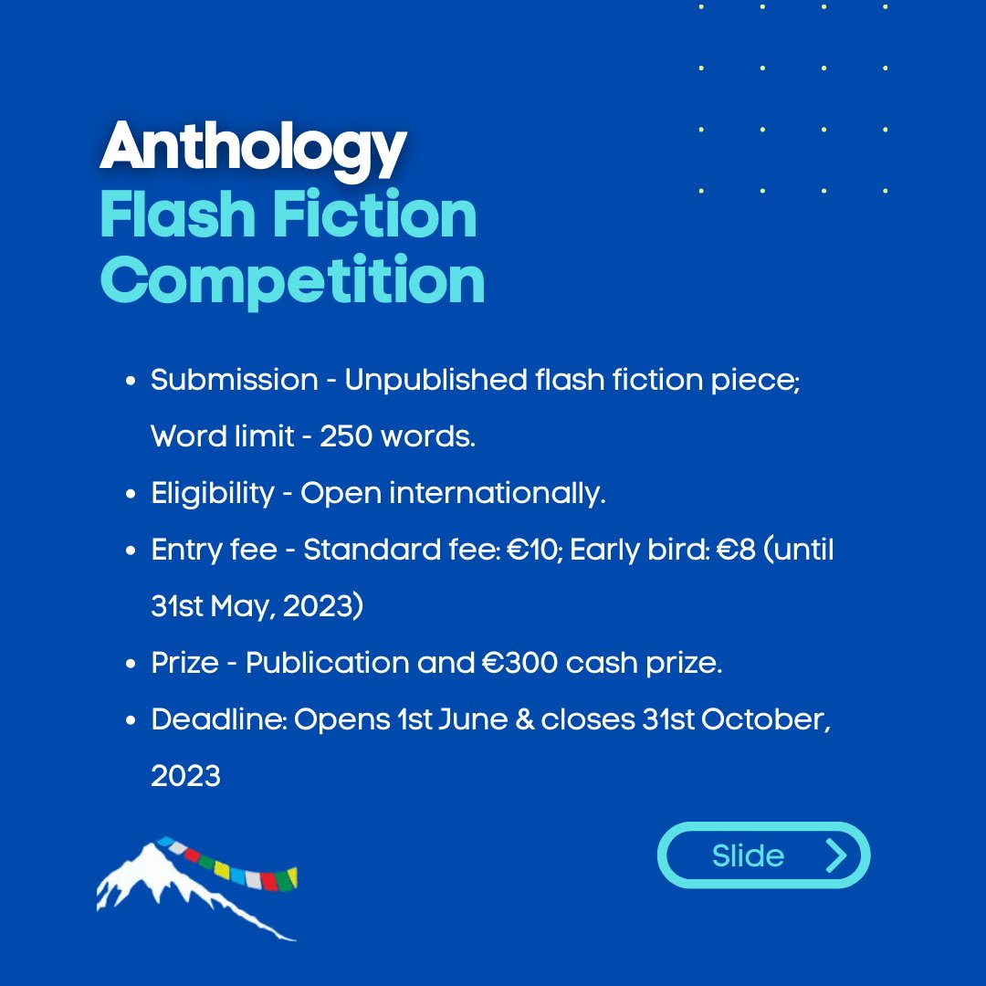 <a href="/anthology_mag/">Anthology Magazine</a> Flash Fiction Competition