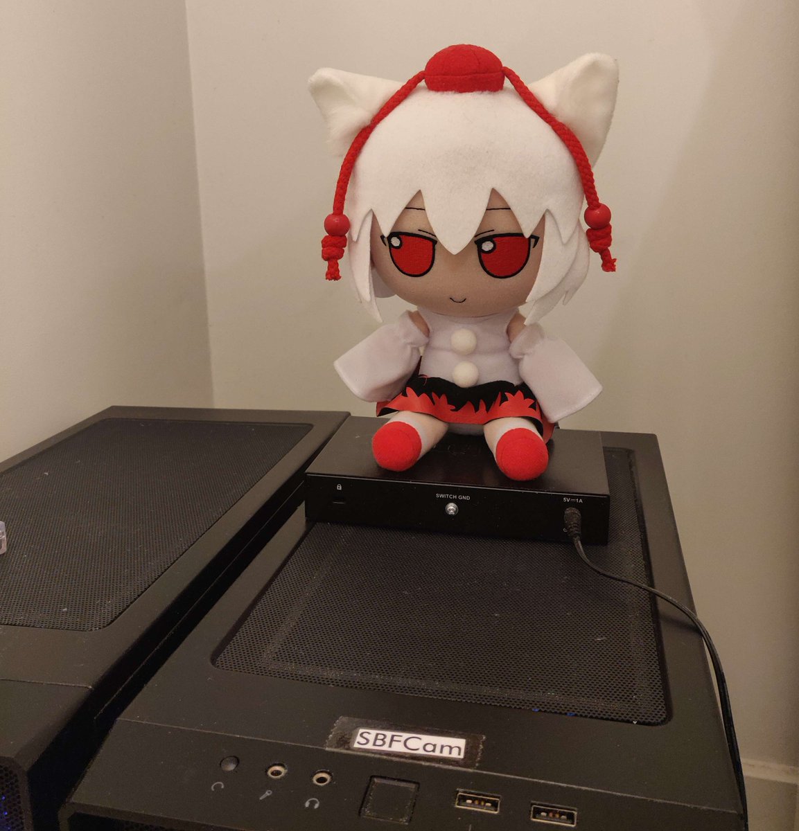 FumoCam's tweet photo. Shortly after, it's SBFCam's birthday, celebrating 1 year of operation! Stop by "Scuffed Become Fumo" and wish SBFCam a happy birthday if you can. https://t.co/zmDVWnMvD3
