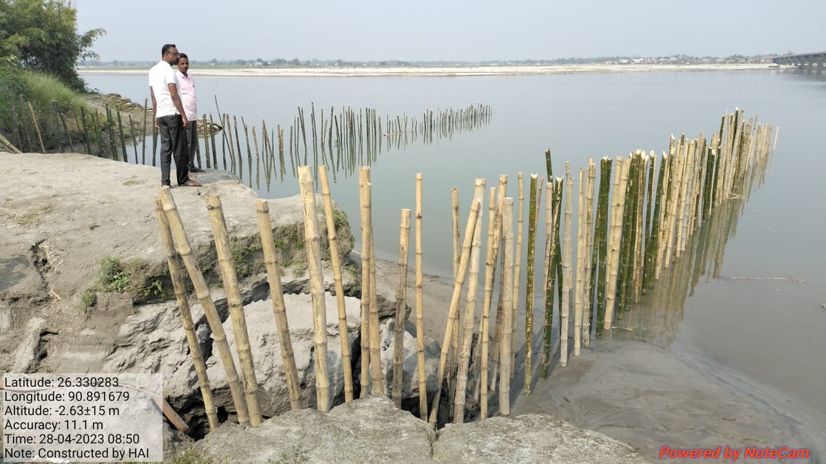 humanaidint's tweet photo. Soil erosion is a major problem in several districts of #Assam. #HAI, together with #AGUP, and with support from the district administration, has piloted an erosion mitigation and protection measure in Barpeta district. This will be upscaled if found successful. https://t.co/hALFqYudys