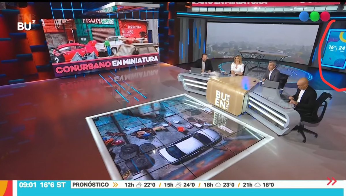 el1delatv's tweet image. Telefe tiene un re presupuesto, miren la mega pantallita nueva para BuenTelefe que tira datos del tiempo #DebateDelViernes

@NachoRodriOk @teleavisador @MTelevisor