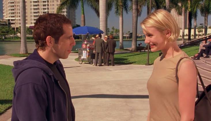Ben Stiller and Cameron Diaz in the classic romantic comedy movie There's Something About Mary (1998), directed by the Farrelly brothers.

Image courtesy of 20th Century Studios https://t.co/B9VxTYxOU3