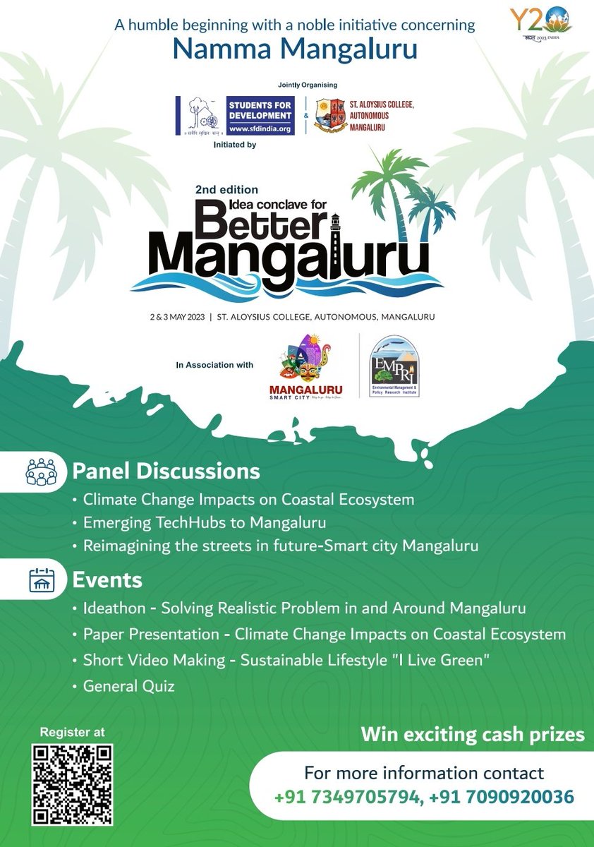 nischithbantwal's tweet photo. Join us for the upcoming Idea Conclave in Mangalore where we'll discuss innovative ways to make our city even better. Let's work together towards a brighter future!
@SFDIndiaOrg 
#BetterMangalore  #Innovation #CommunityDevelopment https://t.co/pHigLHCxUA