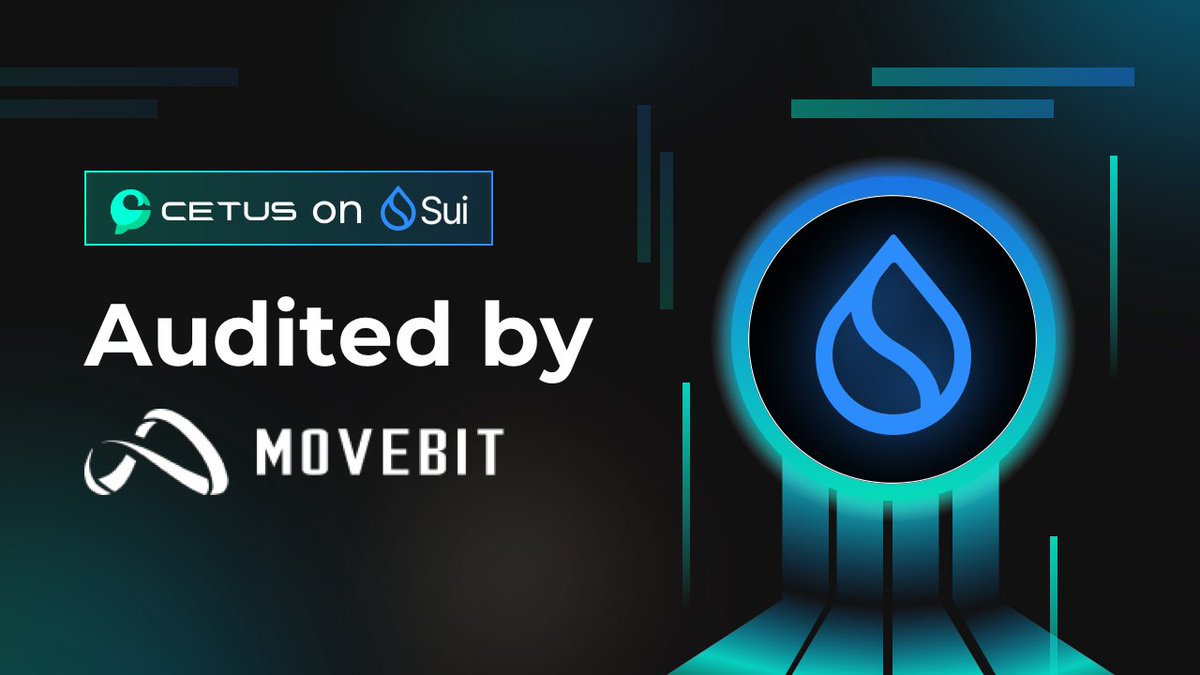 CetusProtocol's tweet photo. Great news! #Cetus just officially passed its Sui smart contract audit🎉. It is conducted by @MoveBit_, the leading audit firm in the Move ecosystem. We’ll keep working to secure the protocol and serve the fast-growing user base on @SuiNetwork. LFG! 🐳 https://t.co/46pw82XL2l