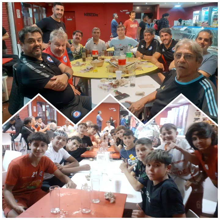 juancaiorossi's tweet photo. @SABADOGOL @Formativo_AFA @patoaaaj @javipeder @pericohernanp @RodoBaiz @MalaspinaC Hermosa cena de los responsables  del Futbol Infantil de  @AAAJoficial  junto a los chicos de la Pension Pekerman . https://t.co/SlC3EBpQFe