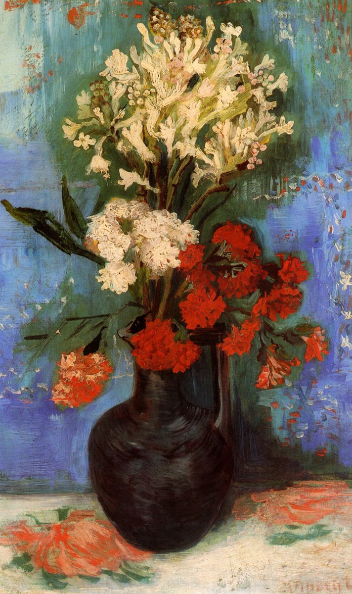 #GoodMorning #Buongiorno
#29April2023 #29aprile 
💫
Flowers seem intended for the solace of ordinary humanity.
#JohnRuskin
🌹🌿💫

🎨Vincent Van Gogh,'Vase with Carnations and Other Flowers', 1886.
#art #quote #Flowers #VanGoghMuseum