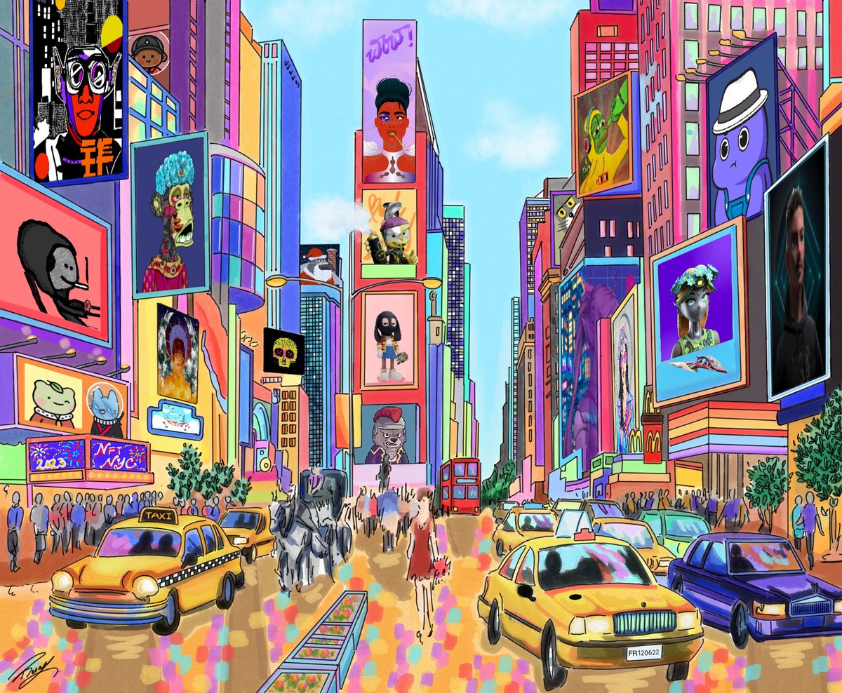 Presenting "The Family Room," my April limited edition, 100 Supply @.05E. With NFT NYC and the waves of crypto art, this felt like the right piece to mark this special time featuring some of my amazing collectors. Hope this piece reminds you of the joy of meeting friends in the