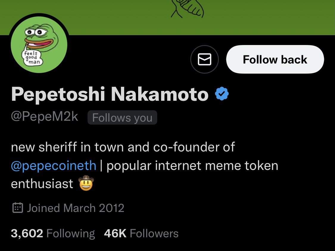 pepecoineth's tweet photo. 🛑🔴WARNING🔴🛑

this account is falsely posing as a co-founder of $pepe. we have no clue who runs this account and can assure you they have zero association to the pepe team. just want to put this warning out incase this person tries to use their platform to scam our community. https://t.co/K3WTBeXVun