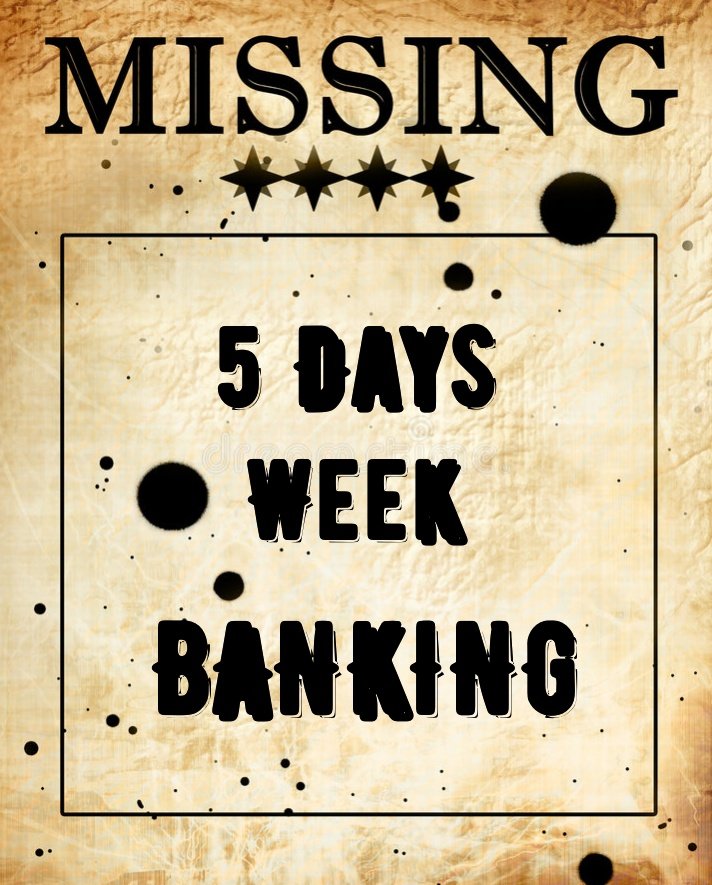 idesibanda's tweet photo. Missing #5DaysBanking https://t.co/E9STxr0Hmy