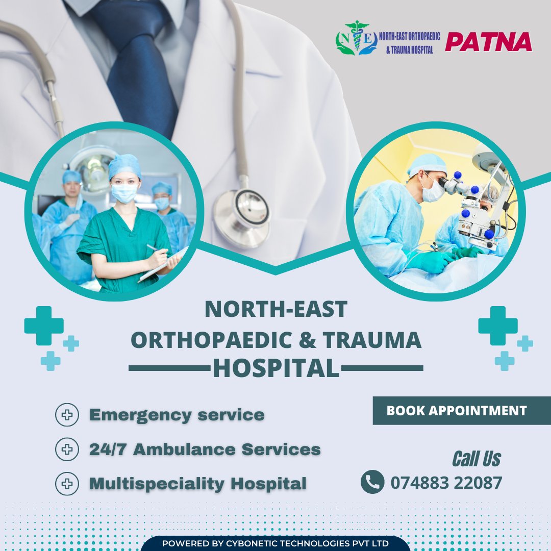 We're proud to offer top-quality care for all your orthopedic and trauma needs. Trust us to get you back on your feet!

🌐northeastorthopaedic.in

#OrthopaedicHospital #TraumaCare #GetBackOnYourFeet #OrthopedicSurgery #BoneHealth #InjuryTreatment #PatientCare #orthopaedichospital