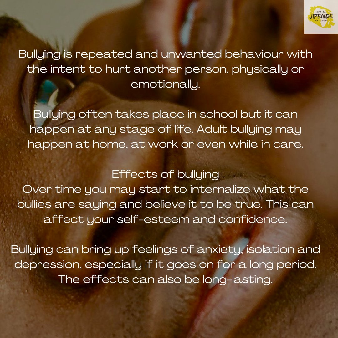 jipendewellness's tweet photo. Bullying is unwanted behaviour that is intentionally done to someone to create harm. If you have been a victim of bullying, feel free to contact us to ask for help or share your stories and thoughts. https://t.co/yk8DMNU0nN