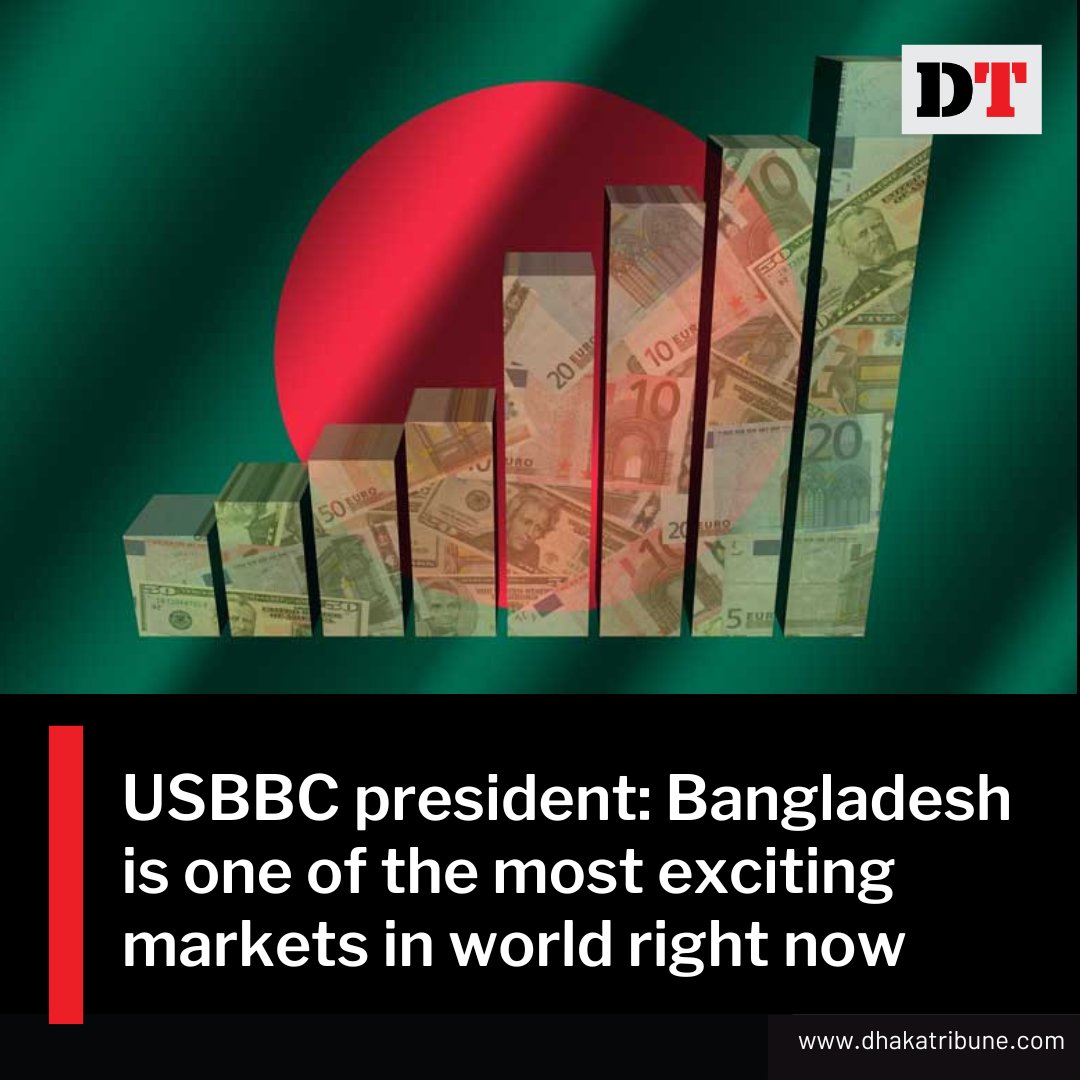 DhakaTribune's tweet image. He said Bangladesh’s anticipated graduation from LDC status in 2026 presents a potent moment for the American business community to expand their ambitions in the nation

To Read full story click the link below  👇dhakatribune.com/bangladesh/202…

#dhakatribune #USBBC  #BangladeshMarket