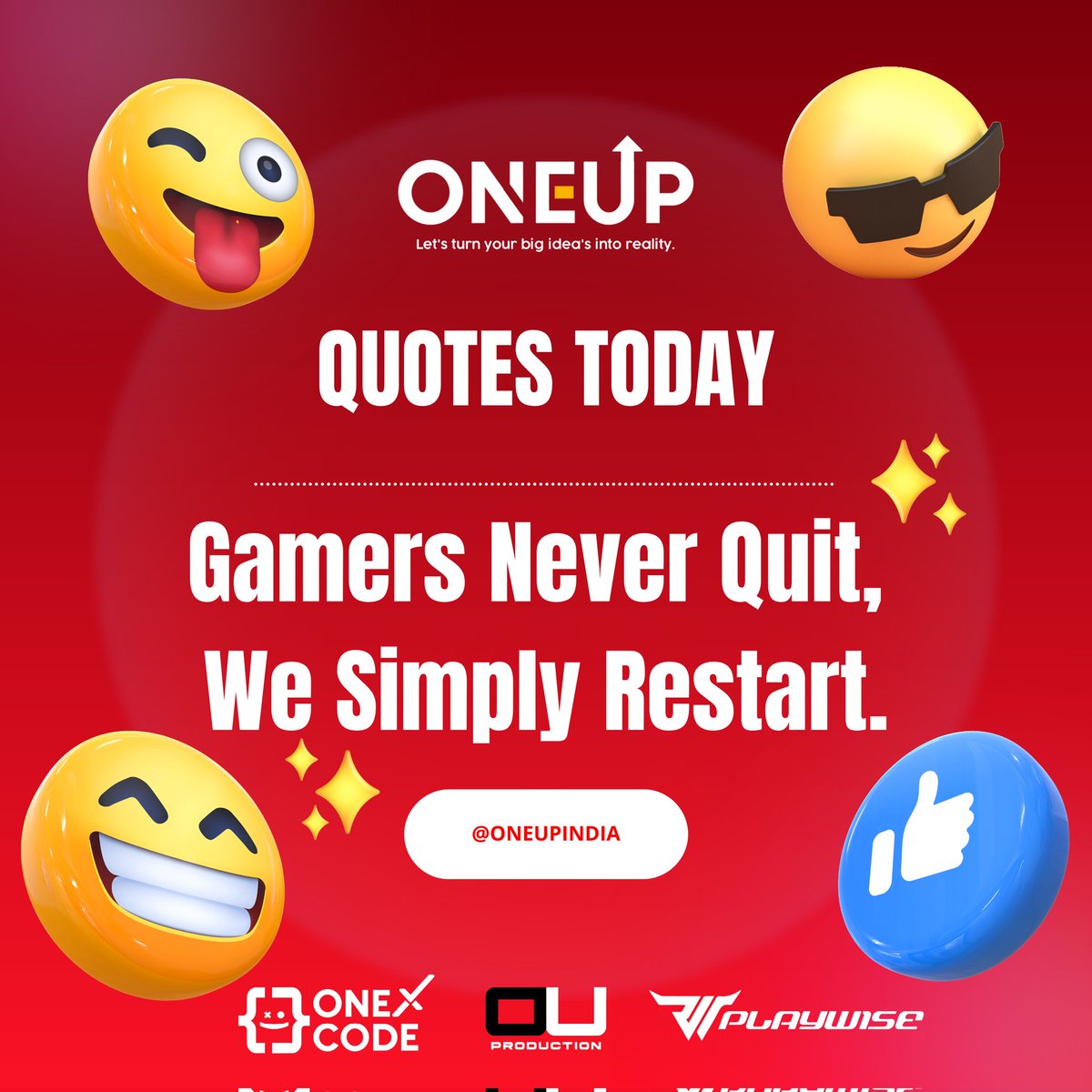 oneupindiaa's tweet photo. POV : Gamers Never Quit 😎
Share with your teammate ✌️

Follow us @oneupindia for even more exciting updates, tips, and tricks on how to level up your life! 

#gaming #gamerslifestyle #gamingcommunity #gaminglife #instagaming #retrogaming #gamingroom https://t.co/Bvyh22ULdS