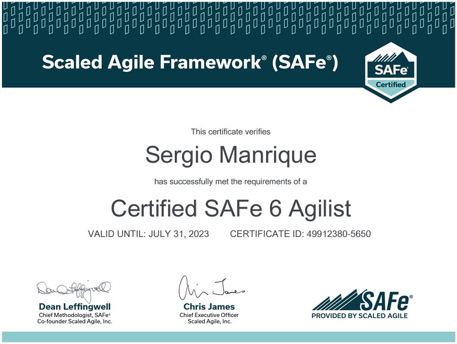 I've upgraded my @ScaledAgile Framework certification to SAFe® 6.0 Agilist!

Check my @Credly badge at: credly.com/badges/389dcfe…

#SAFe6Agilist #LeadingSAFe #ScaledAgileFramework #LeanAgile #Leadership #Certified #SAFeAgilist #ProfessionalGrowth #Scrum #Portfolio #ValueFlow