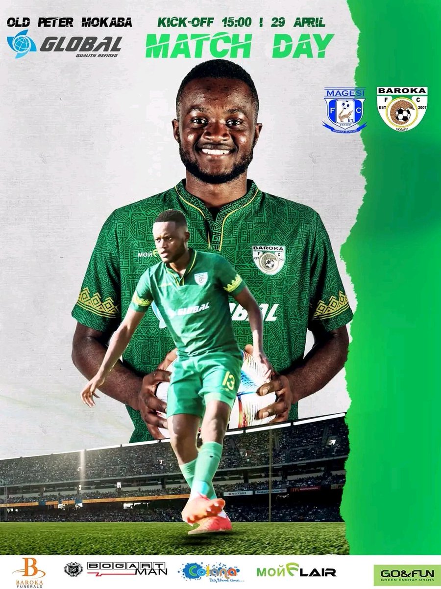 Baroka_FC's tweet photo. match day ⚽⚽⚽⚽
🆚 Magesi fc
🏟️ Old Peter Mokaba Stadium
📅 29 April
⏲️15h00
#lennakemoroka #barokafire #Reabowa
@GlobalOilSA @Monflair_ZA @golimpopo @goandfunsa @BogartManSA @Baroka_Funerals @colana https://t.co/7kVIqzAUw9