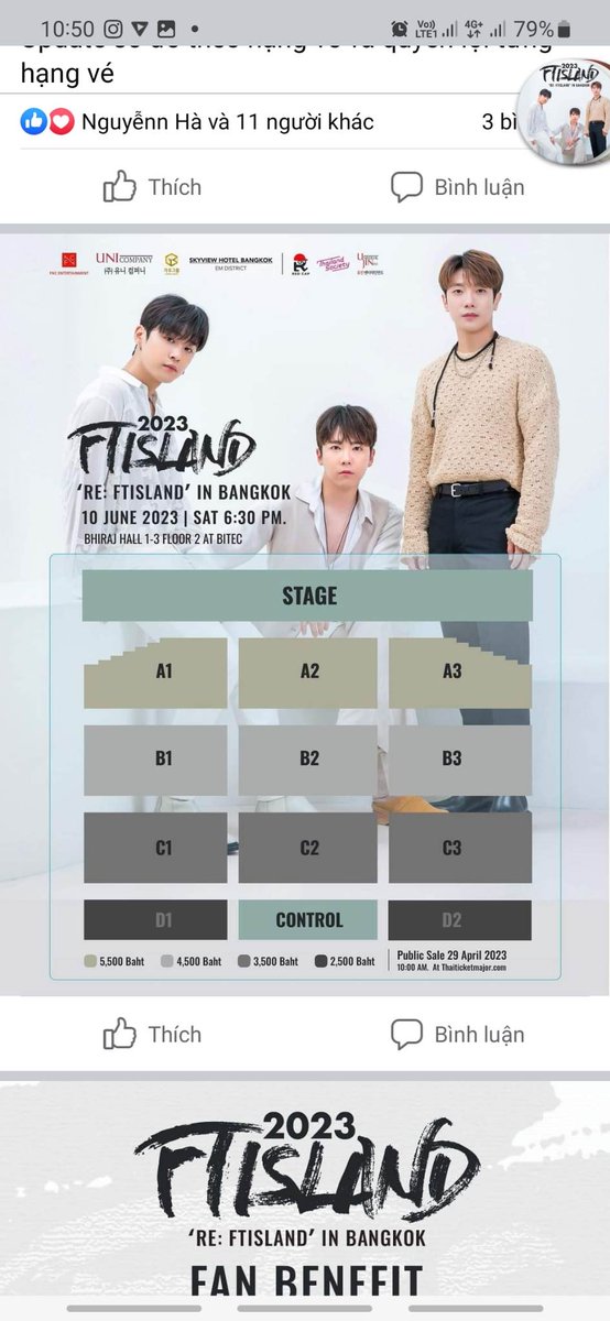 LynkBummie's tweet photo. Cần pass vé VIP khu A3. Queue AN-51. Giá bằng giá book thôi ạ tại mình muốn đổi queue khác.

Need to pass the ticket AN-51 in A3 area. Price : 5500 Bath. DM to details. Thanks !

#FTISLAND #RE_FTISLANDinBKK https://t.co/gEIIbhVrAX