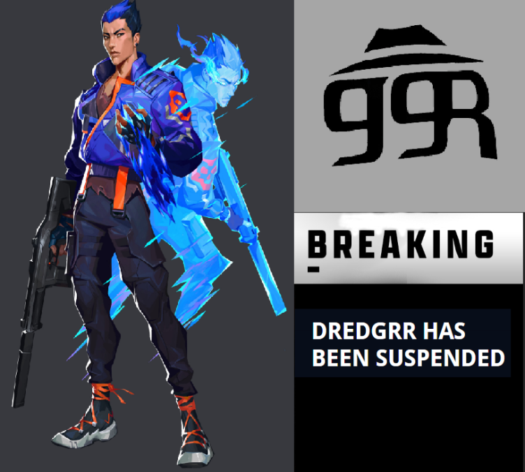 99Robber's tweet photo. [BREAKING]
99 Robbers was recently informed that Dredgrr has been suspended indefinitely from Valorant for taking Performance Enhancing Drugs. 
Until he gets unbanned from the Premier circuit, he will be suspended from team games without pay. https://t.co/ekAb6GcF6G