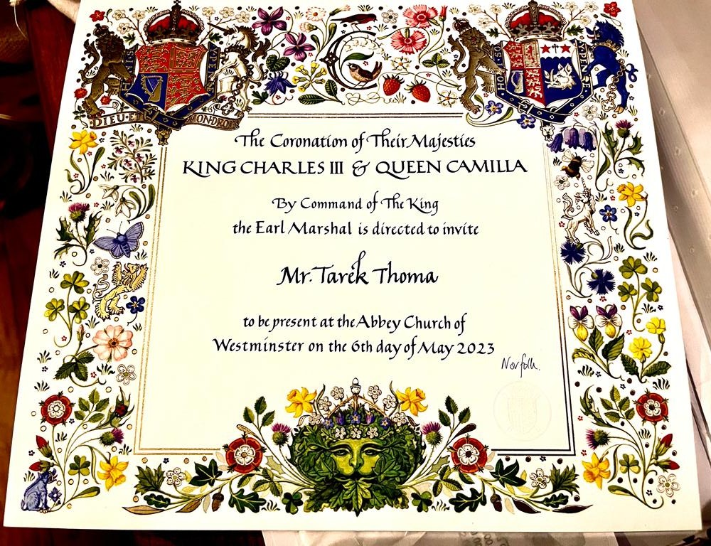 We're Invited to the King's Coronation! 👑 A week today, Tarek will be on his way to Westminster  🇬🇧

We are extremely honored for the invitation and can't wait to share this experience with you all

The Oven Restaurant x 

#KingsCoronation #Westminster #Middlesbrough #Teesside