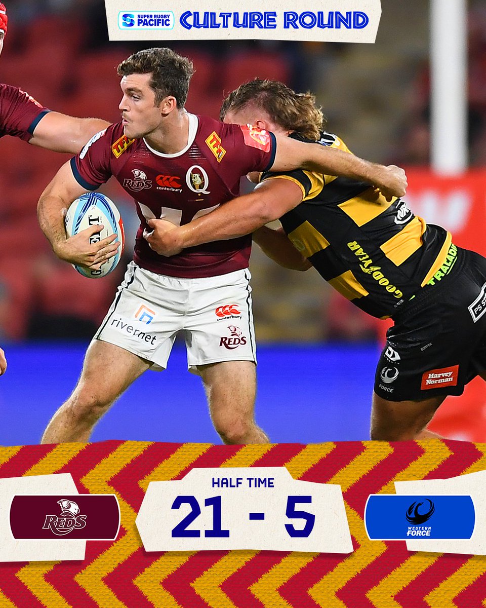 SuperRugby's tweet image. .@Reds_Rugby head into the sheds with a handy lead!

#REDvFOR #CultureRound #SuperRugbyPacific