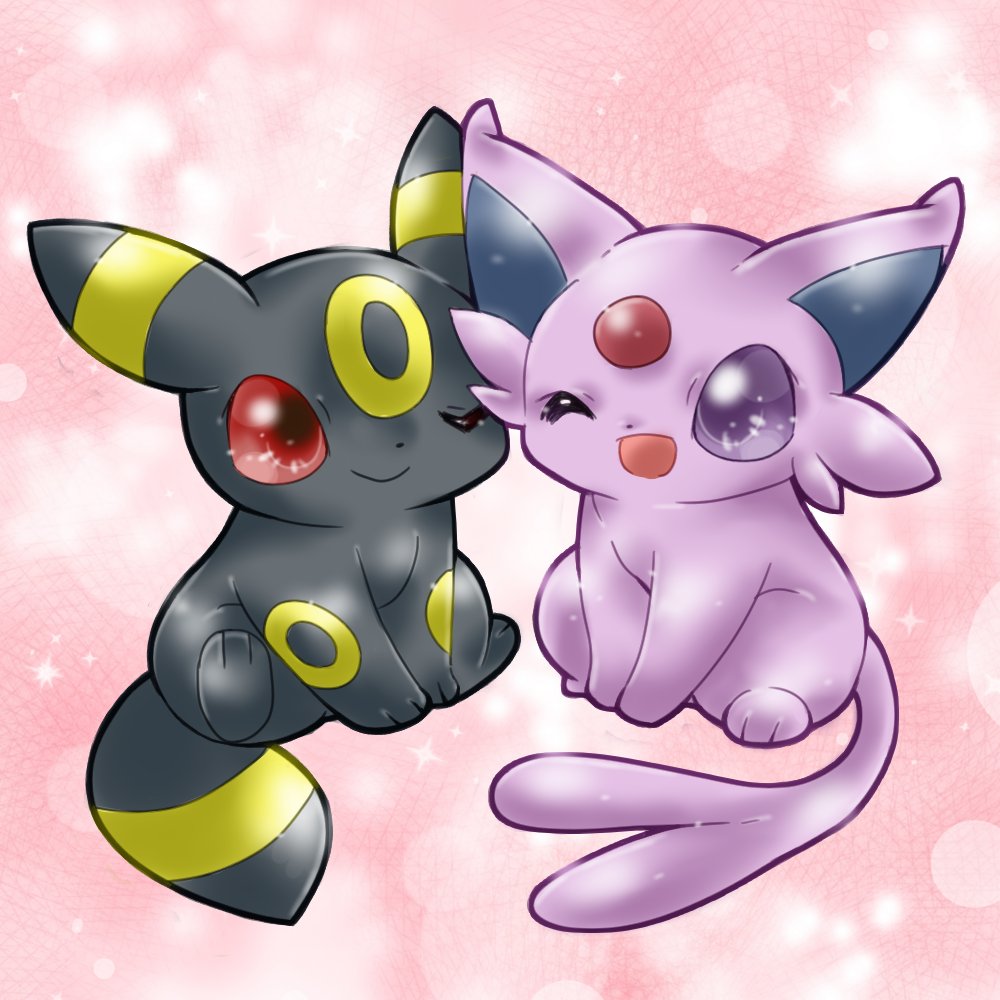 エフィブラ☀🌙 #エーフィ #ブラッキー #ポケモンイラスト