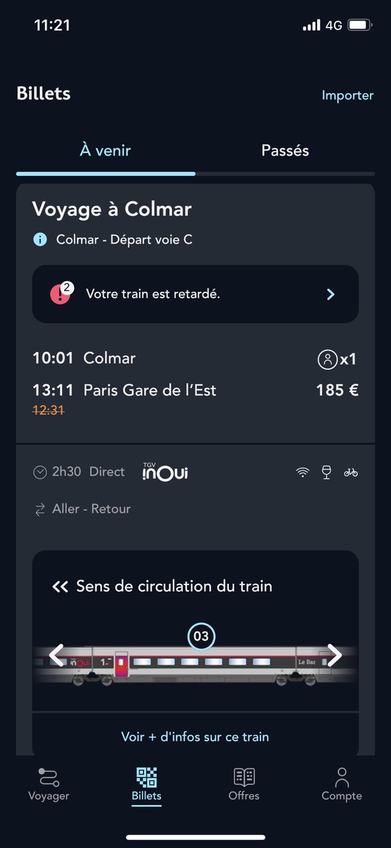 SpindlerJ's tweet photo. Mais ça c’était encore avant d’avoir 45 minutes de retard pour cause d’avarie… j’aurais du prendre le ICE plutôt que @TGVINOUI. #agaceedesefairebalader https://t.co/gEPXREMyk7