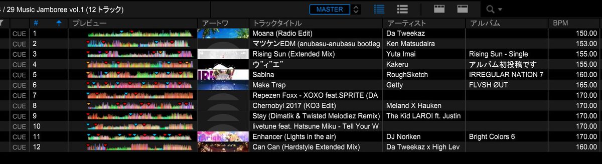 Dj____UMARu's tweet photo. 【Music Jamboree vol.1】
2番手やらさせていただきました！！！
ありがとうございました～！！！
本日のセトリです！！！！！
楽しかった！！！！！！！ https://t.co/i2YMH4NEiD