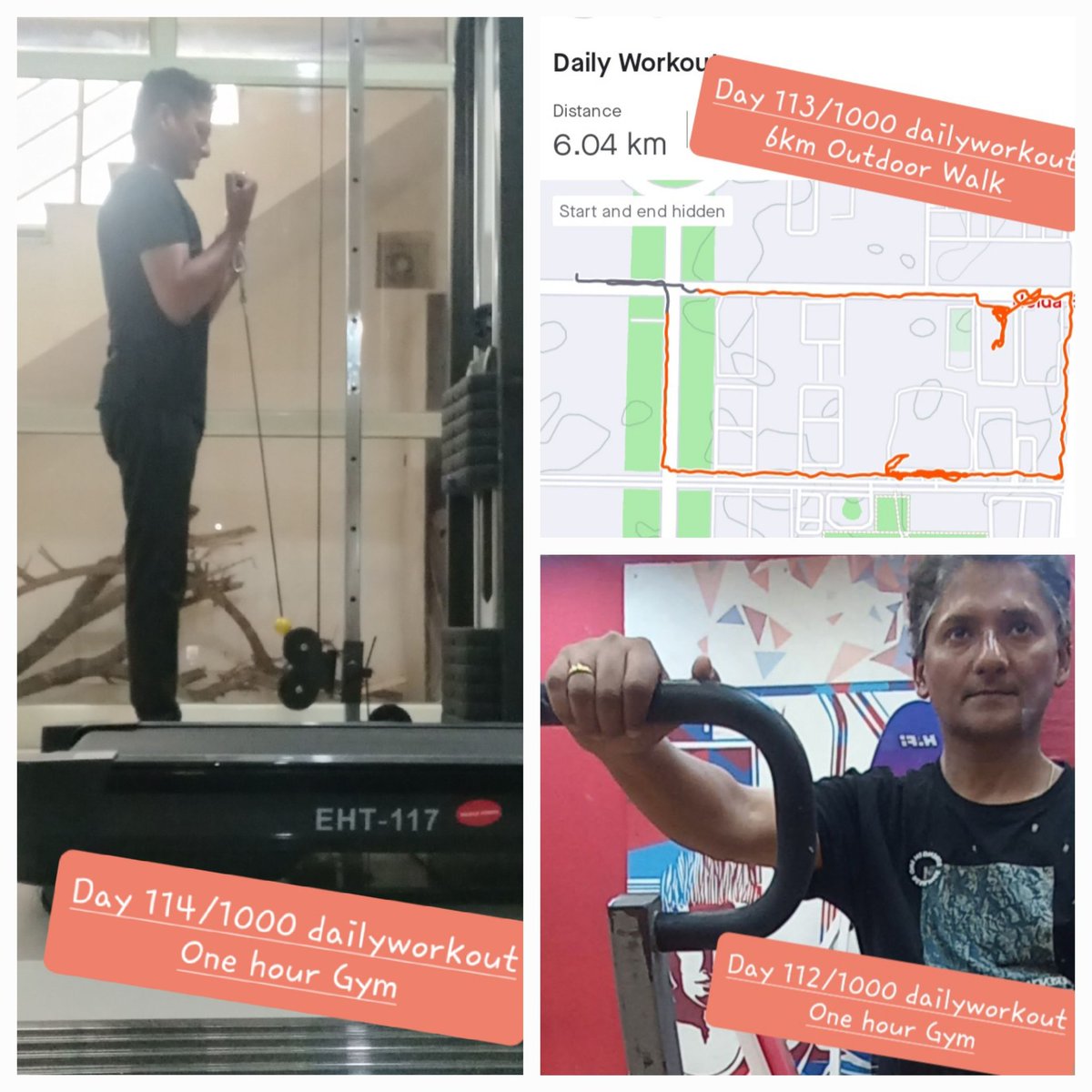 manu_panwar's tweet photo. Day 112/1000 daily workout
One hour Gym
Day 113/1000 daily workout
6 km Outdoor Walk
Day 114/1000 daily workout
One hour Gym 

#fitness #health #workout
#dailyfitness #dailyhealth #dailyworkout 
#dehradun #uttarakhand #india
#outdoorrun #gym #yoga https://t.co/GxpmlSTHmQ
