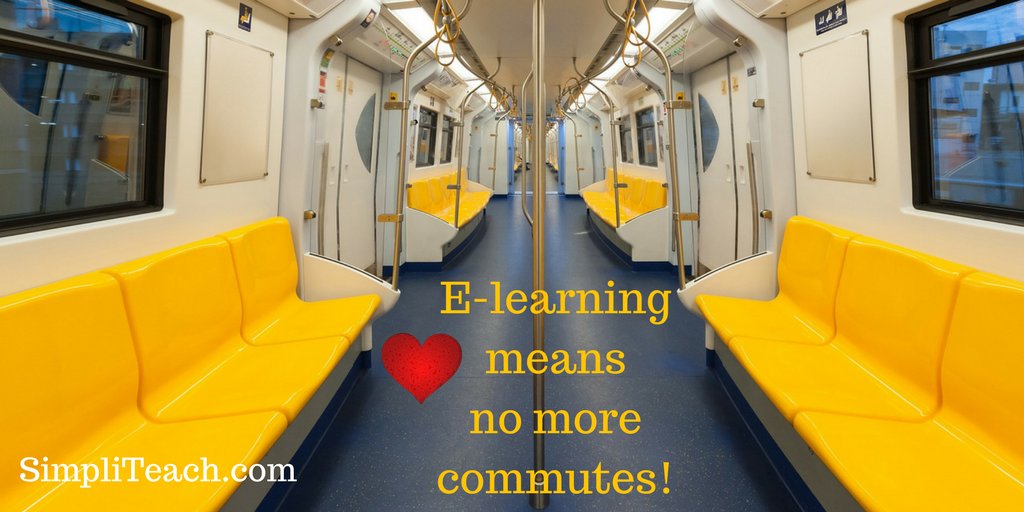 25 things to love about #teaching online | ♥ 1. Welcome to life without set office hours. Thank you, #edtech! And good riddance to long commutes!