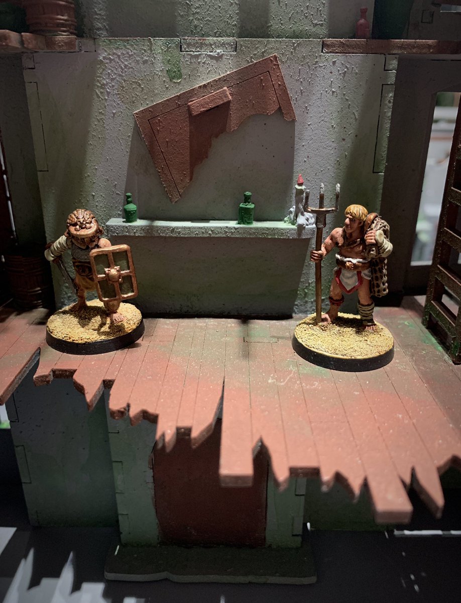 Into the ruins of #Mordheim, searching for some hidden treasure. My warband finds them stuck in between some heavily armoured dwarves and some frenzied disease ridden rats! Knowing that they were in the jaws of certain death they fell back to fight another day  #wargaming