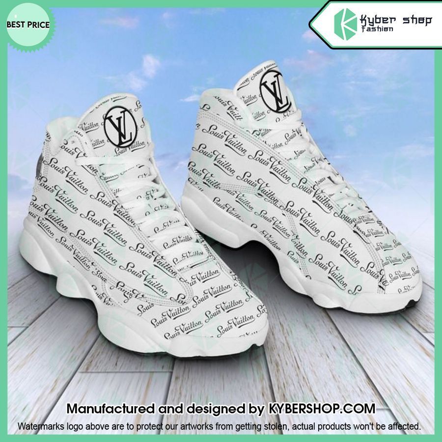 Louis Vuitton White Grey Air Jordan 13 Sneaker Shoes