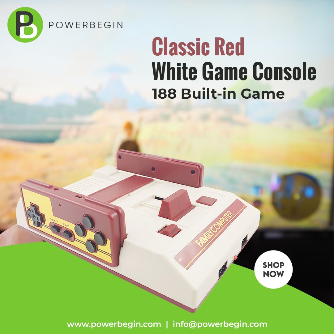 power_begin's tweet image. Get ready to blast into the past with the Classic Red White Game Console 💻Featuring 188 built-in games, this console will keep you entertained for hours! 🎮 
👉 bit.ly/422U6l4

#PowerBegin #solarenergy #energyefficiency #LEDlighting #OutdoorLightingservice #solar