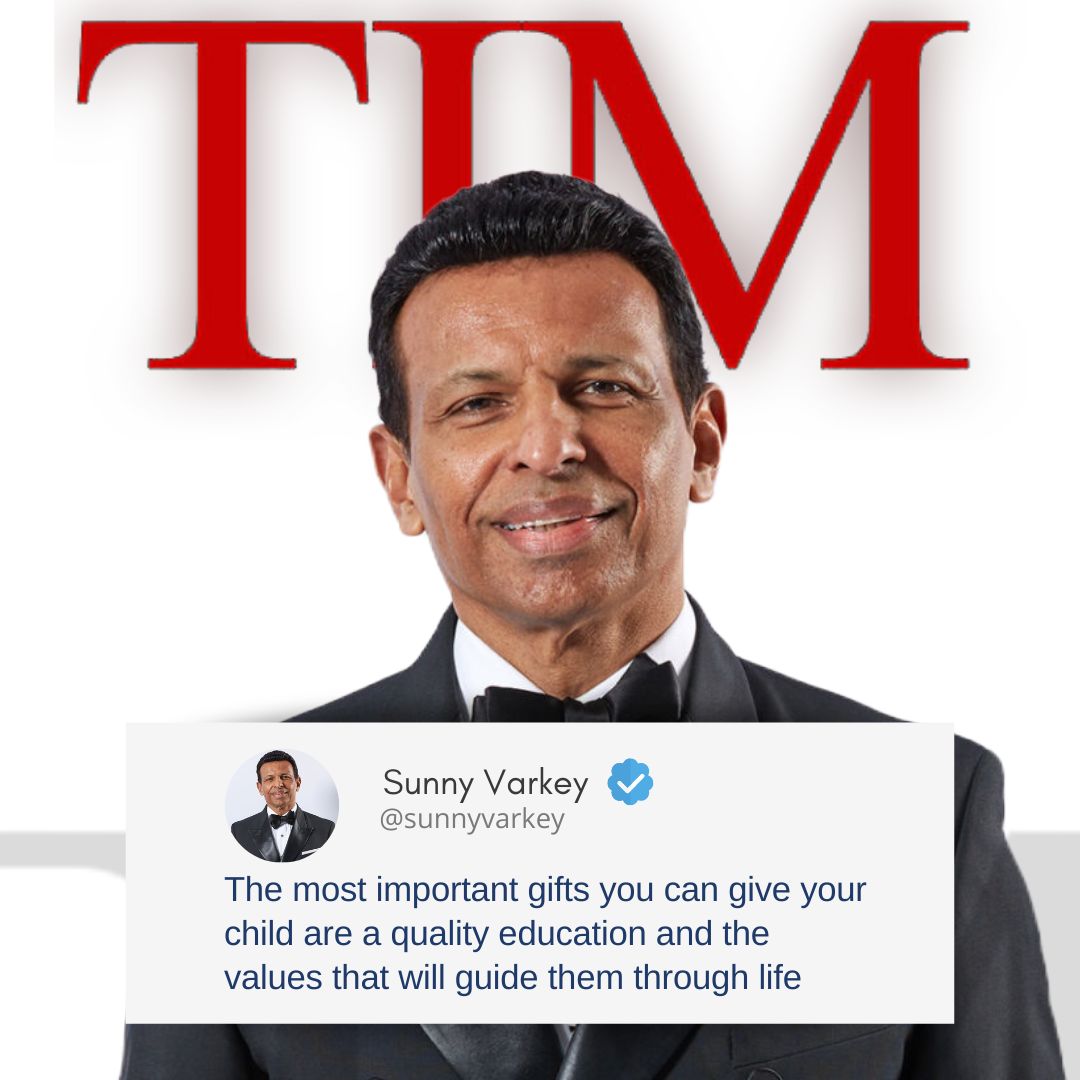 TIMOFFICIAL94's tweet photo. Sunny Varkey
The most important gifts you can give your child are a quality education and the values that will guide them through life
Visit our website for daily news update
https://t.co/DE4ULsLLwQ
#TIM #theinternationalmagazine #sunnyvarkey #gems #india @GEMSEducation #uae https://t.co/52XYCoMvMY