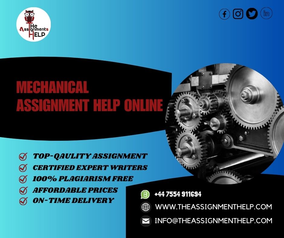 tasignmentshelp's tweet image. Be confident! Because you choose our Mechanical Engineering Assignment Help services. We prefer that you submit your assignment before the deadline. We firmly uphold our promises and never compromise on quality.
#Mechanical #Mechanicalassignmenthelp #mechanicalengineering