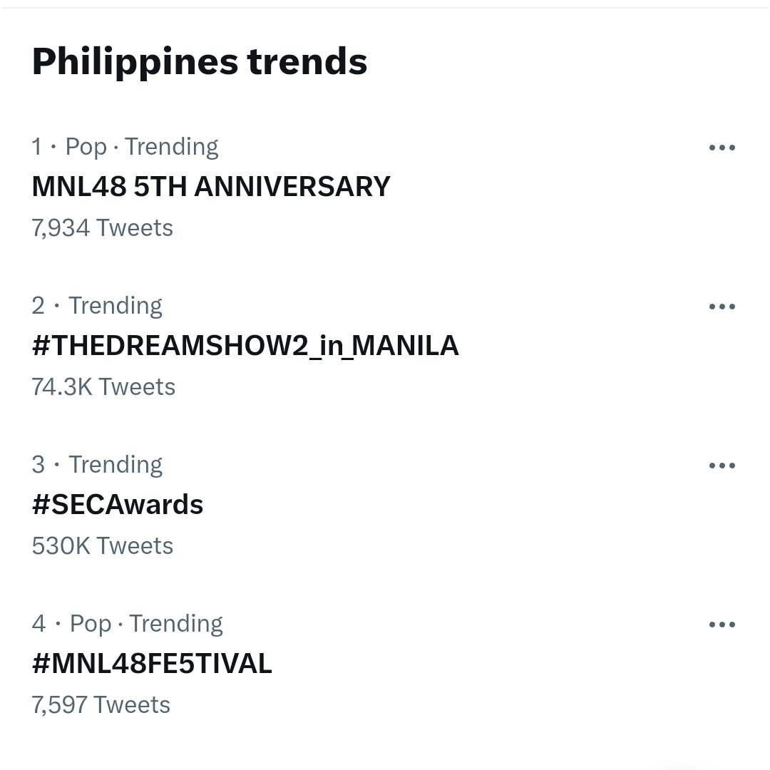 Bugshhh nasa top trends na go pa sa #MNL48FE5TIVAL para number two na

MNL48 5TH ANNIVERSARY
<a href="/mnl48official/">MNL48</a>